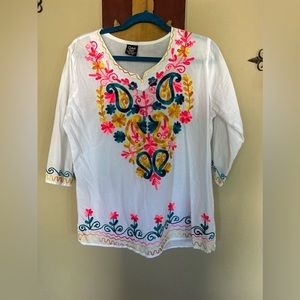 Embroidery top